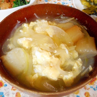 お麩と卵の和風スープ